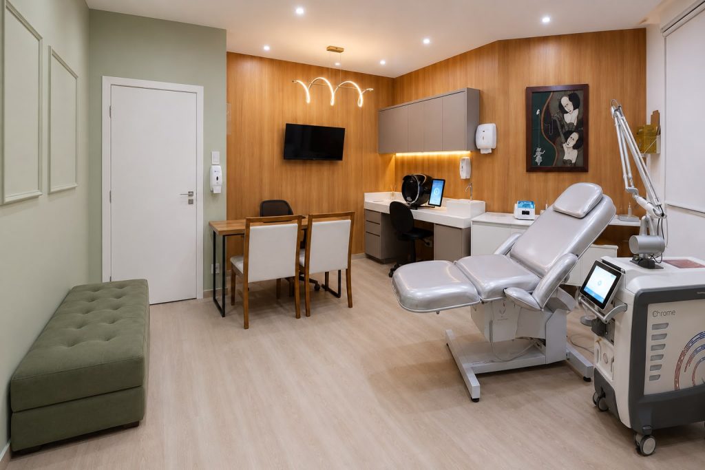 Consultório de dermatologia do Centro Médico Integrado da Emana