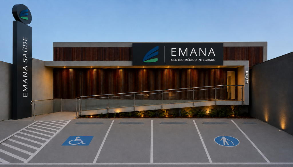 Fachada do Centro Médico Integrado da Emana em Goiânia