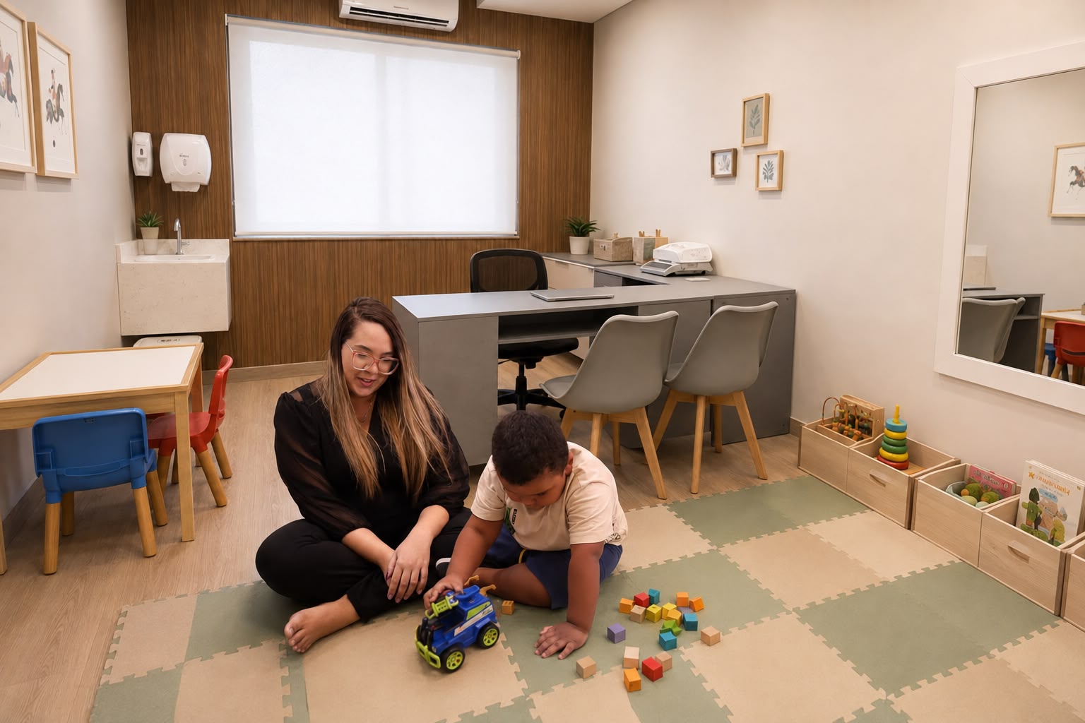 Atendimento terapêutico infantil no Centro Médico Integrado da Emana