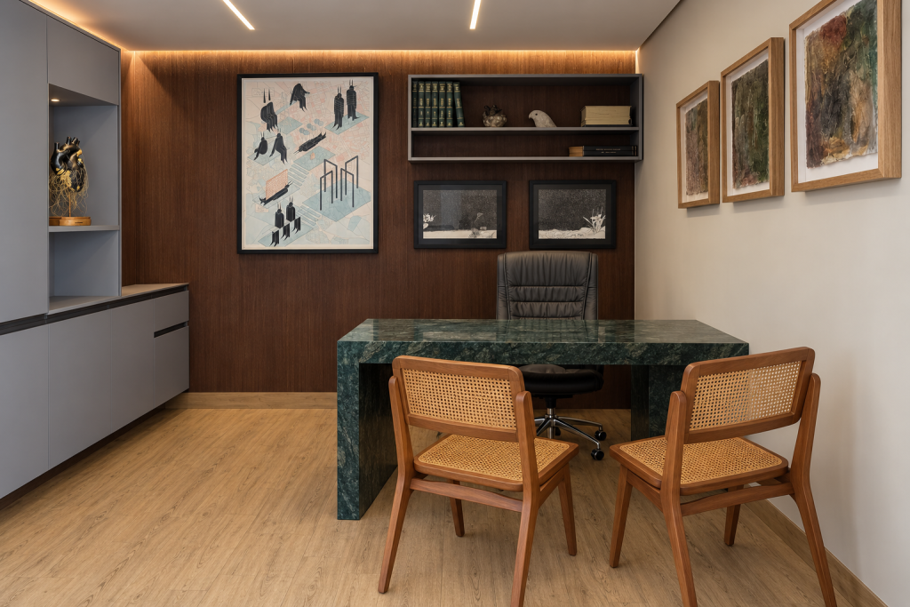 Sala de Estratégia da Emana, ambiente dedicado a conversas, análise e decisões