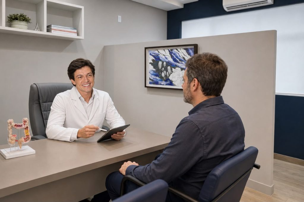 Consulta médica no Centro Médico Integrado da Emana